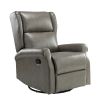 Vegan Leather Manual Swivel Recliner