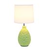 Texturized Ceramic Oval Table Lamp