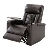 Power Motion Recliner with USB Charging Port and Hidden Arm Storage; Home Theater Seating with 2 Convenient Cup Holders Design ; 360Â¬âˆž Swivel Tray Tab