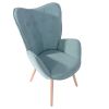 Modern Wingback Accent Armchair Living Room Tufted Velvet Upholstery