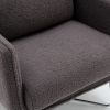 Modern Comfy Leisure Accent Chair; Teddy Short Plush Particle Velvet Armchair with Lumbar Pillow for Living Room