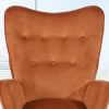 Modern Wingback Accent Armchair Living Room Tufted Velvet Upholstery