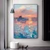 Oil Painting On Canvas Sunset Landscape Poster Wall Art Pictures For Living Room Decorative Entrance Painting Modern Home Decor