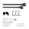 Lordear Curtain Rods for Windows 28 to 132 Inch Round Curtain Rod 1 Inch Stainless Steel Rods with Adjustable Brackets