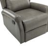 Vegan Leather Manual Swivel Recliner