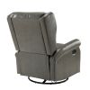 Vegan Leather Manual Swivel Recliner