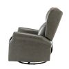 Vegan Leather Manual Swivel Recliner